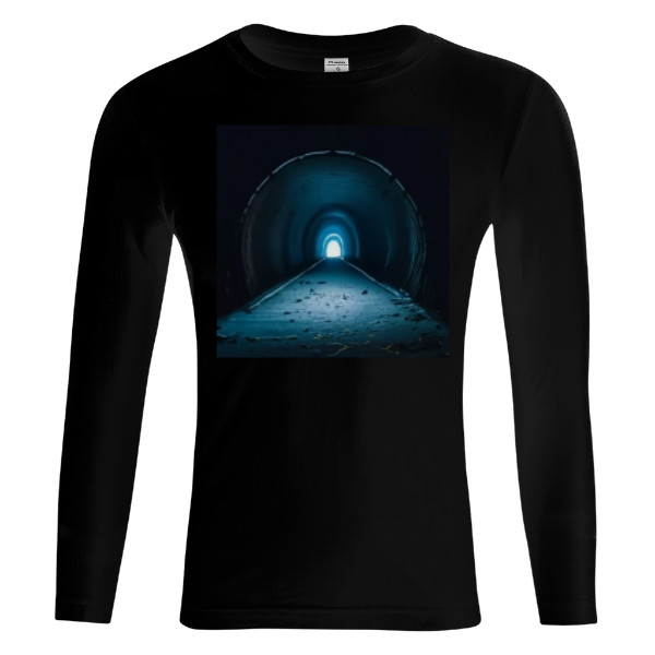 Osvícený práh: Symbolické tričko se světlem na konci tunelu