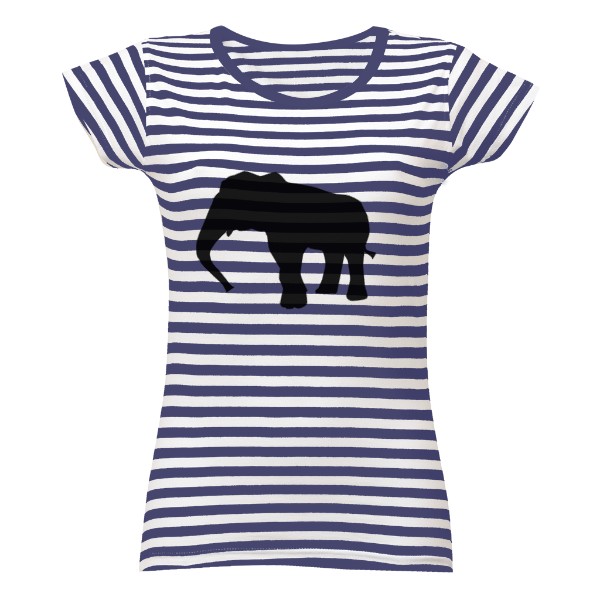 Tričko s potiskem Proužkované tričko se slonem