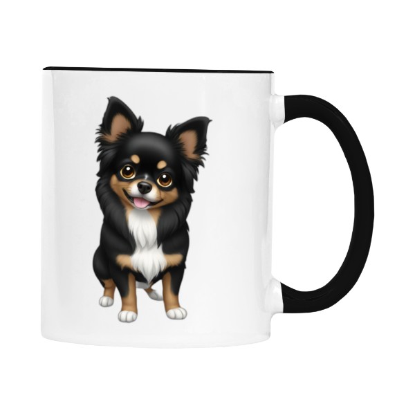 Hrnek malý barevný s potiskem Tricolor Čivava