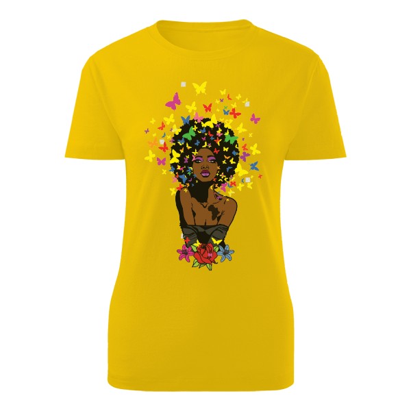 Tričko s potiskem triko afro girl