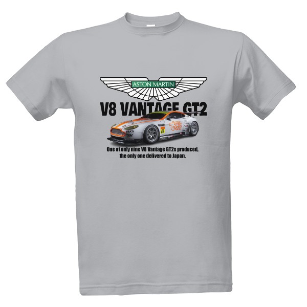 Tričko s potiskem Aston Martin V8 Vantage GT2