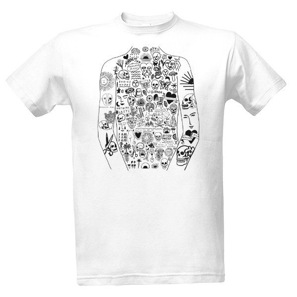 Tričko s potiskem BODY TATTOO