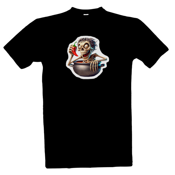 Tričko s potiskem Triko Chilli kostlivec