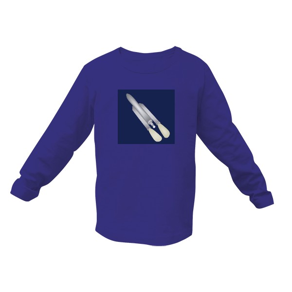 Tričko s potiskem Triko dlouhý rukáv s raketou