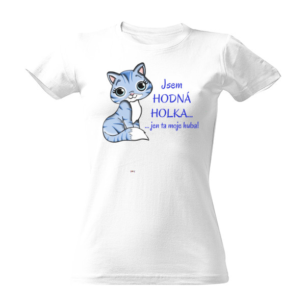 Tričko s potiskem Triko - jsem hodná holka