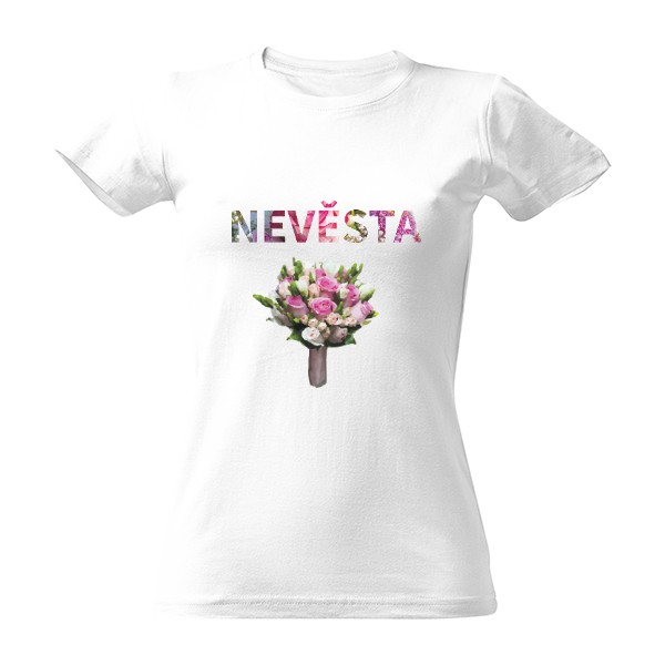Tričko s potiskem Triko Květinová nevěsta