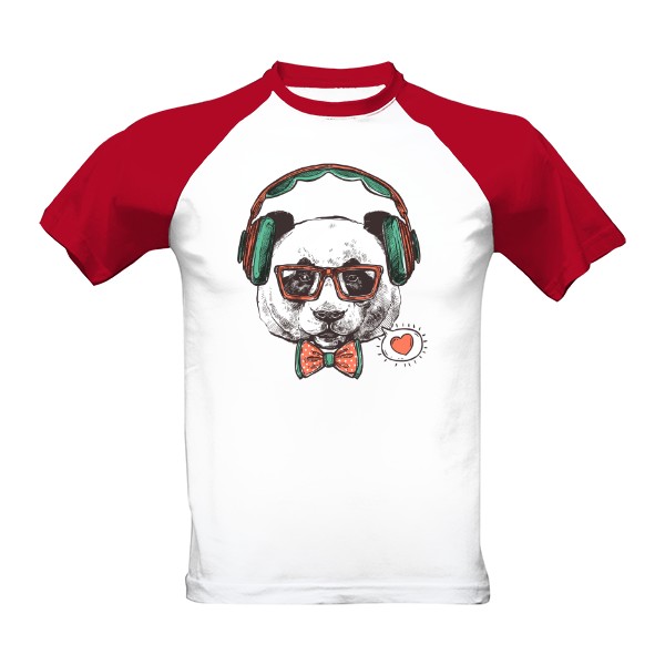 Tričko s potiskem Triko Panda hipster