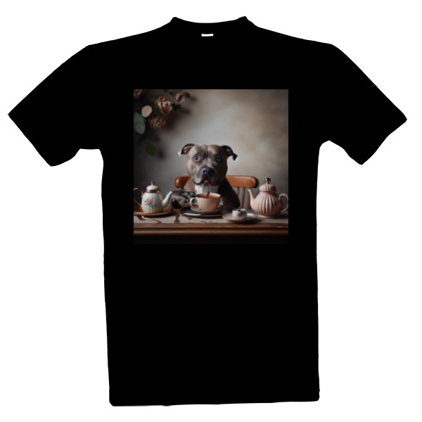 Tričko s potiskem Ranní káva se Stafordem