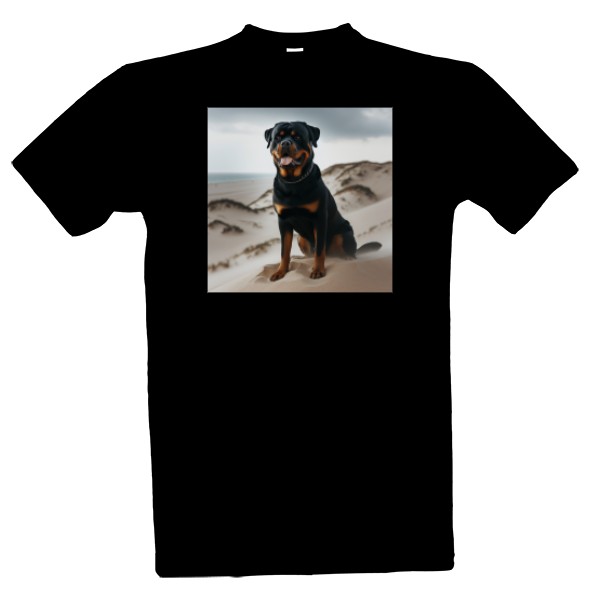 Tričko s potiskem Rotvajler: Písečný Strážce Horizontu