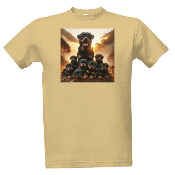 Tričko s potiskem Rotvajleři: Síla Rodiny