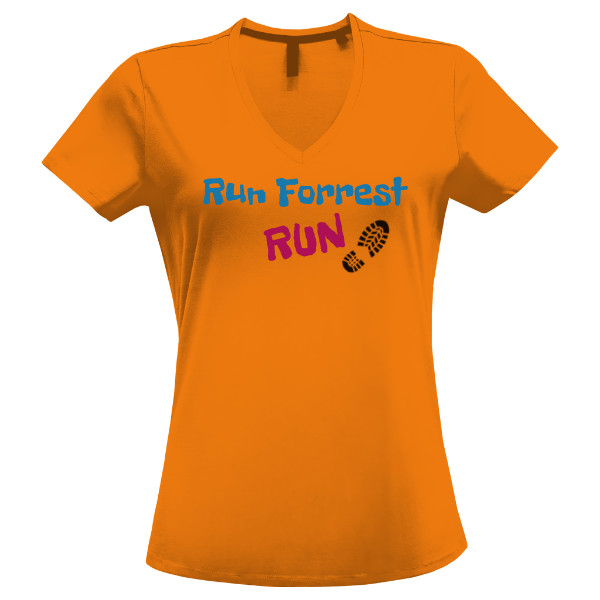 Tričko s potiskem Triko Run Forrest orange