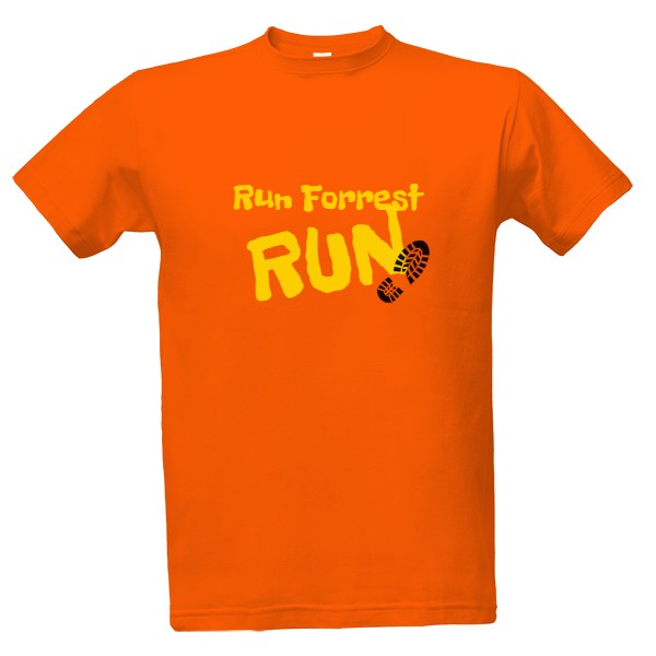 Tričko s potiskem Triko Run Forrest oranžové