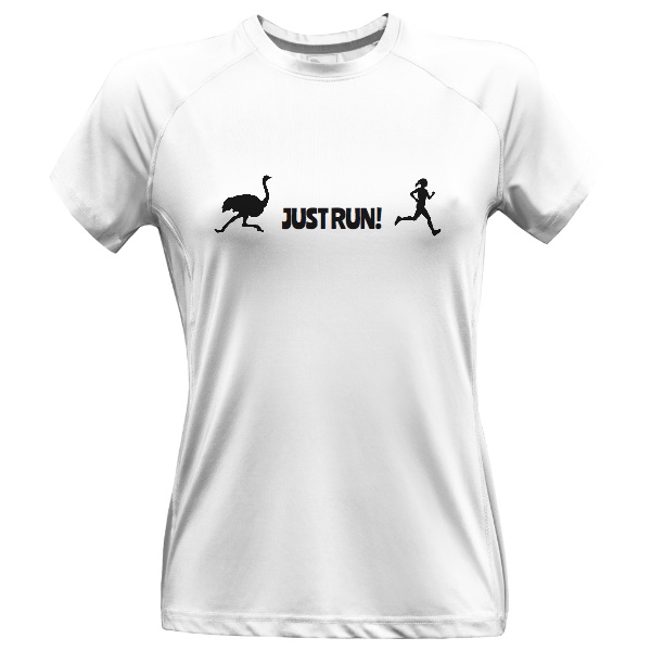 Dámské funkční tričko Premium s potiskem Just Run!