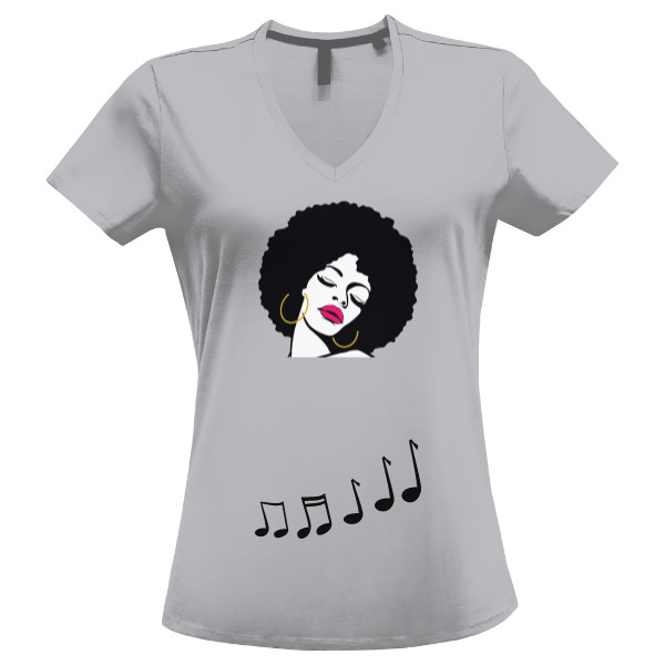 Tričko s potiskem triko s afro zenou