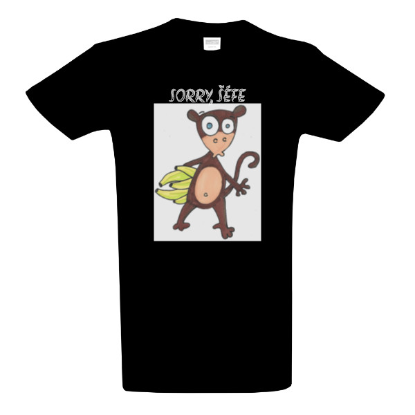 Tričko s potiskem Triko s opicí SORRY, ŠÉFE