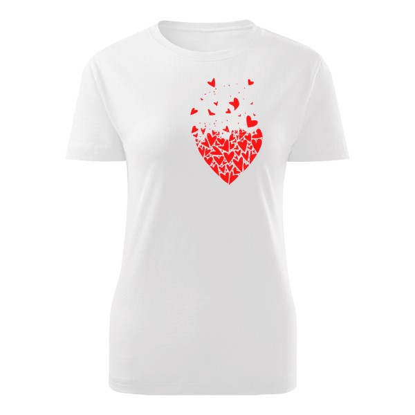 Tričko s potiskem triko se srdicky