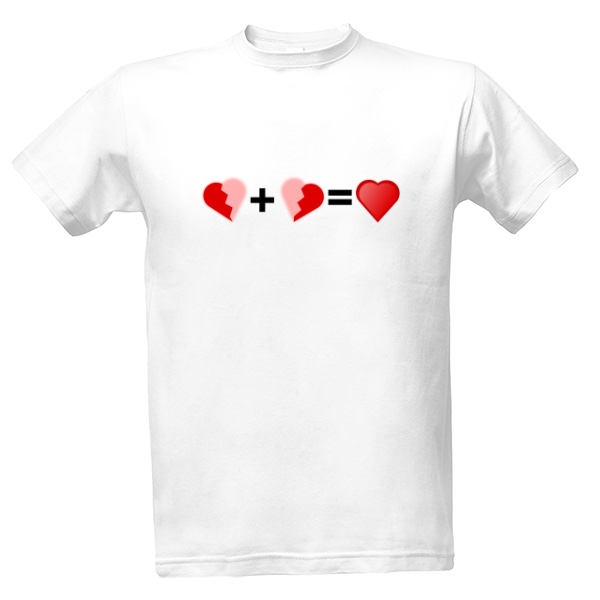 Tričko s potiskem Triko svatební srdce