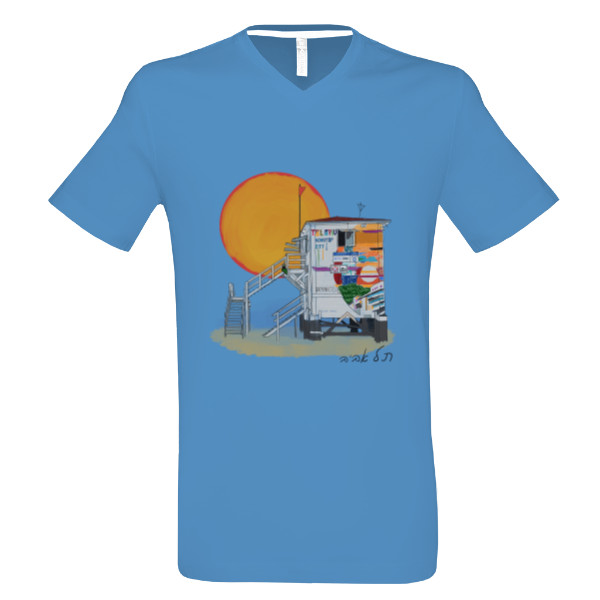 Triko Tel Aviv - pláž Frishman / modré