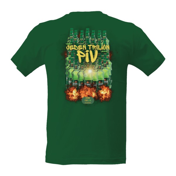 Tričko s potiskem Triko "Jeden trilión piv", motiv na zádech