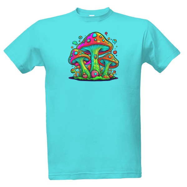 Tričko s potlačou Trippy hubky