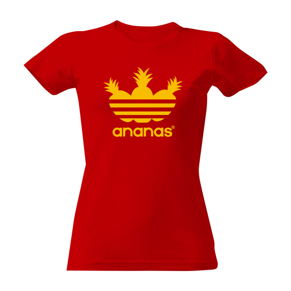Tričko s potlačou Třípruhový ananas - Dámské