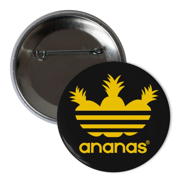Odznak  s potlačou Třípruhový ananas