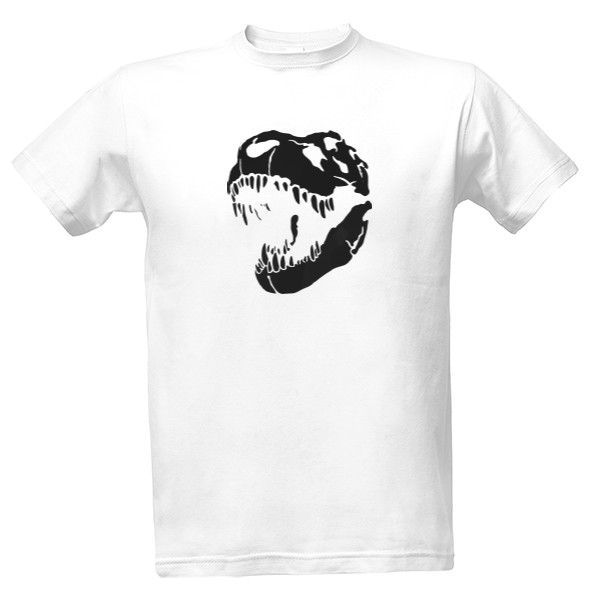 Tričko s potlačou Trix the T-Rex Skull - Black
