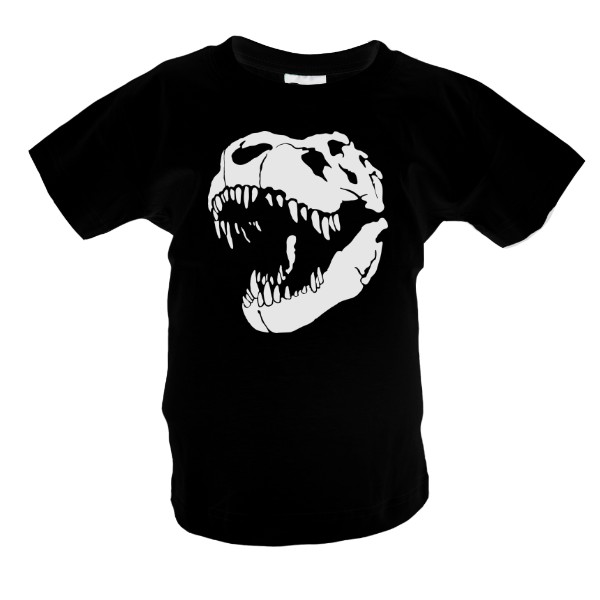 T-shirt Trix the T-Rex - Skull - White - Kids