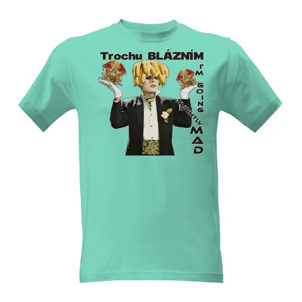 Tričko s potiskem Trochu BLÁZNÍM – Freddie z Queen – PÁNSKÉ BASIC