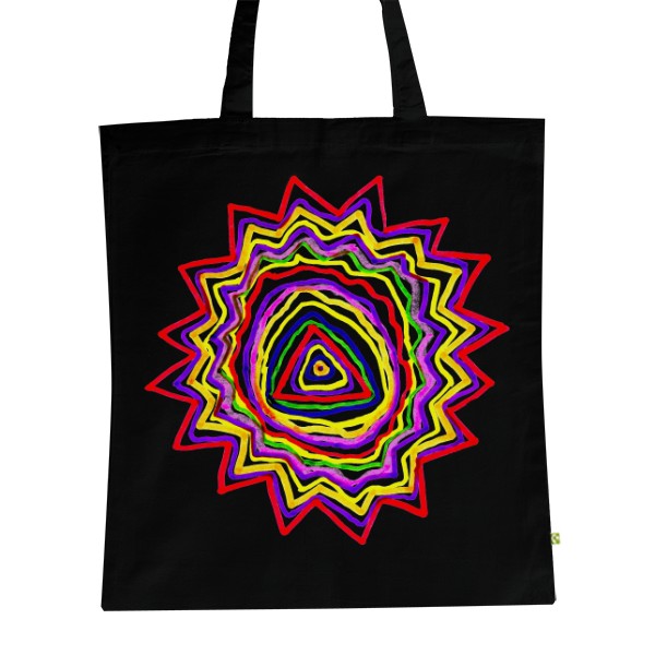 BIO plátěná taška s potiskem Trojúhelníkový výbuch