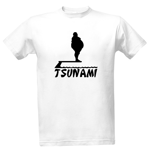 Tričko s potiskem tsunami