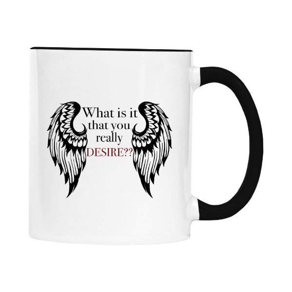 Hrnček malý farebný s potlačou Túžba má krídla