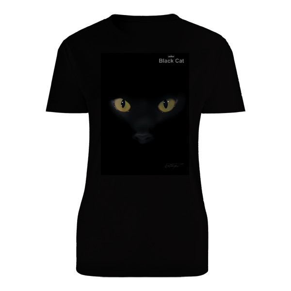 Tričko s potiskem Oči černé kočky