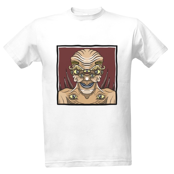 Tričko s potiskem Tvor mnoha očí.