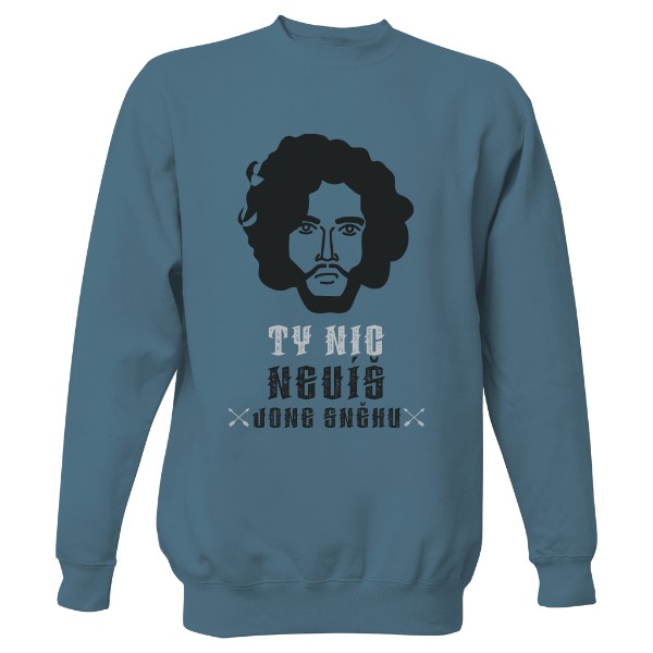 Mikina bez kapuce Unisex s potiskem Ty nic nevíš