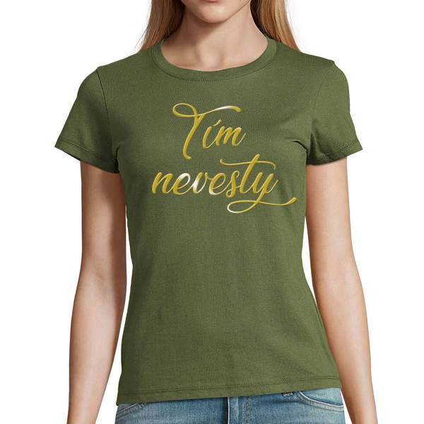 Tričko s potiskem Tým nevěsty gold