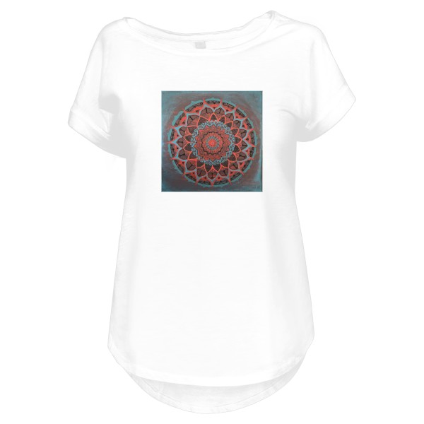 Tyrkys a červená mandala