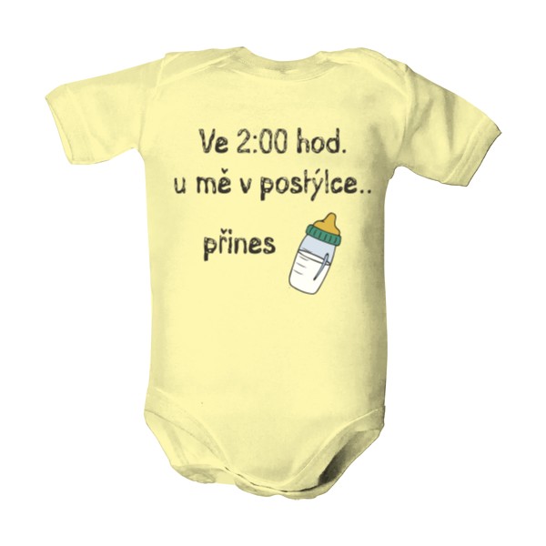 Dětské body  s potiskem U mě v postýlce