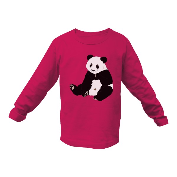 Dětské triko dlouhé Panda