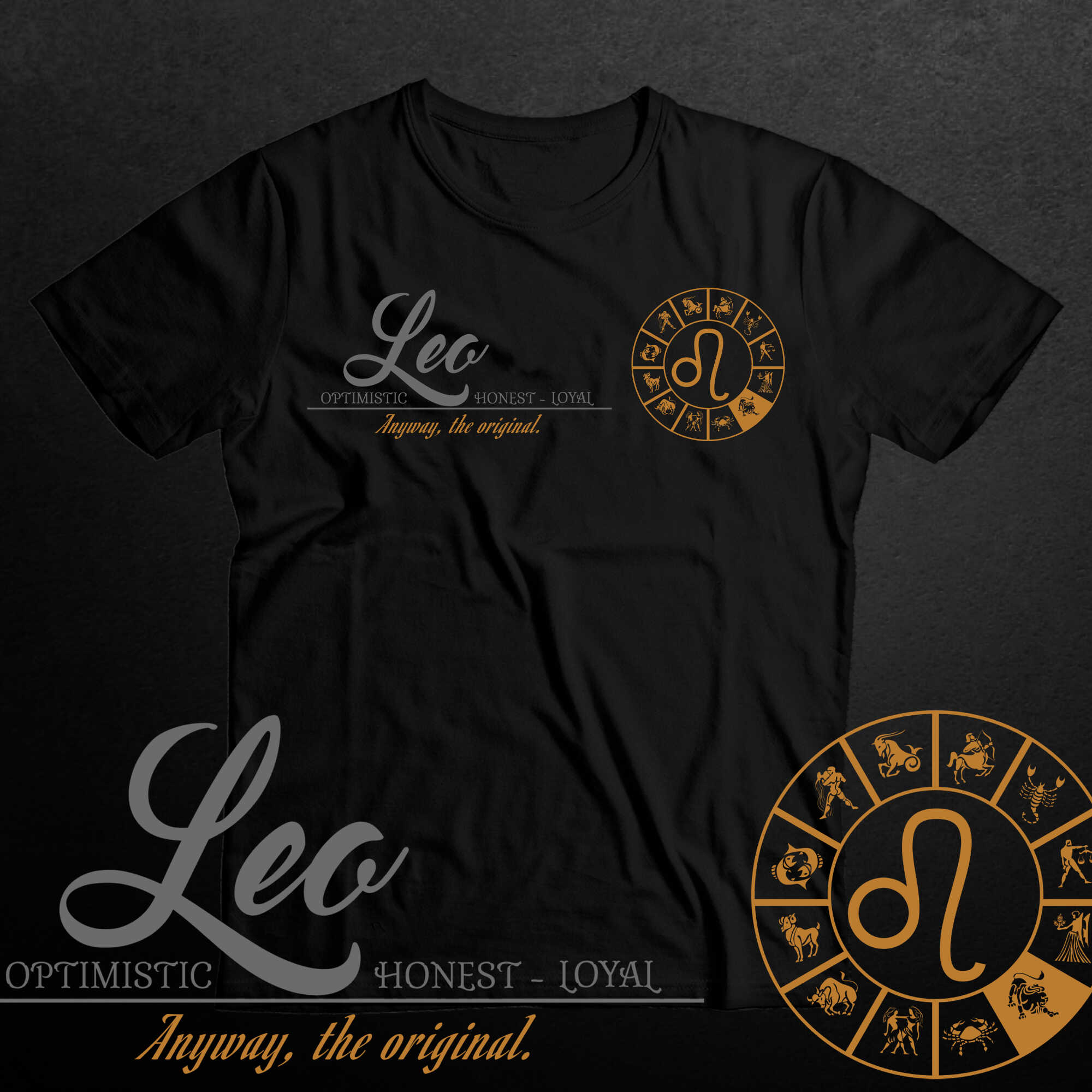 Tričko s potiskem Lev Leo Zvěrokruh