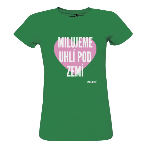 100% bio tričko – zelená, dámské