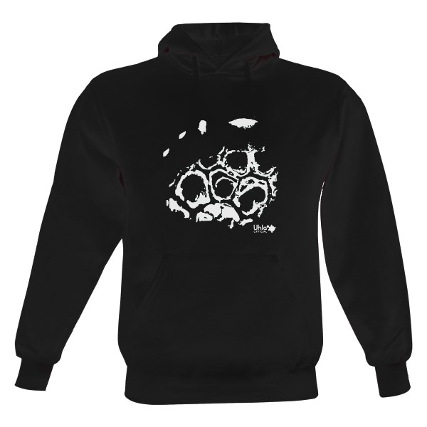 Pánská mikina s kapucí Just Hoods s potiskem Uhlova stopa