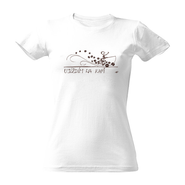 Tričko s potiskem Ujíždím na kafi