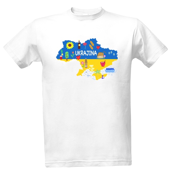 Tričko s potiskem Ukrajina krásná země