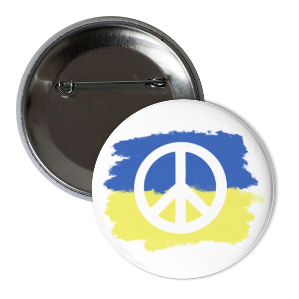 Odznáček  s potiskem Ukrajina Peace na odznáčku
