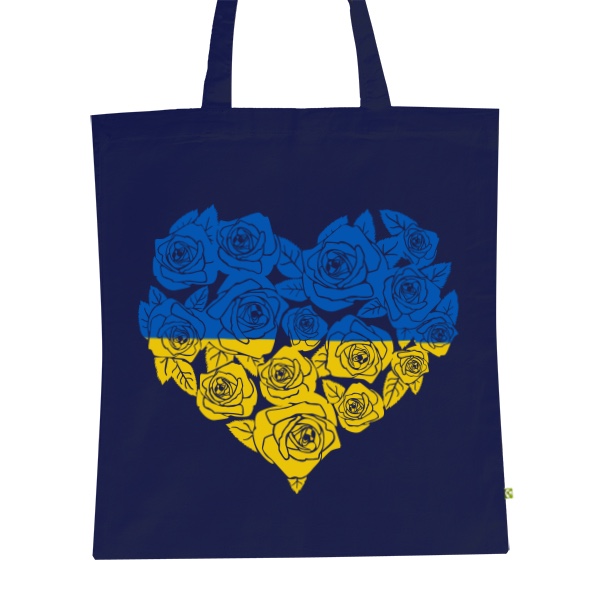 BIO plátěná taška s potiskem Ukrajina - podporujeme vás