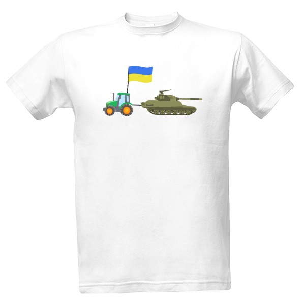 Tričko s potiskem Ukrajinský traktor