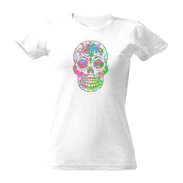 Tričko s potiskem Umělecká lebka