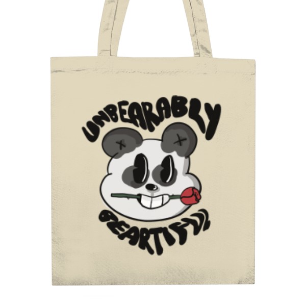 Unisex Cotton Bag s potiskem unbearably beartiful