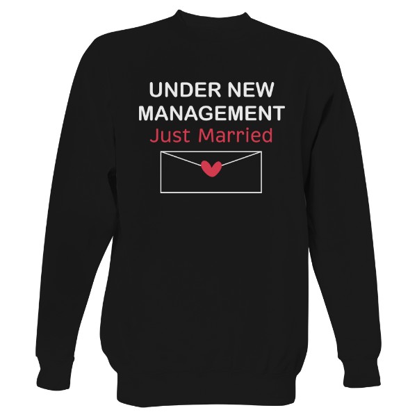 Mikina bez kapuce Unisex s potiskem Under new management